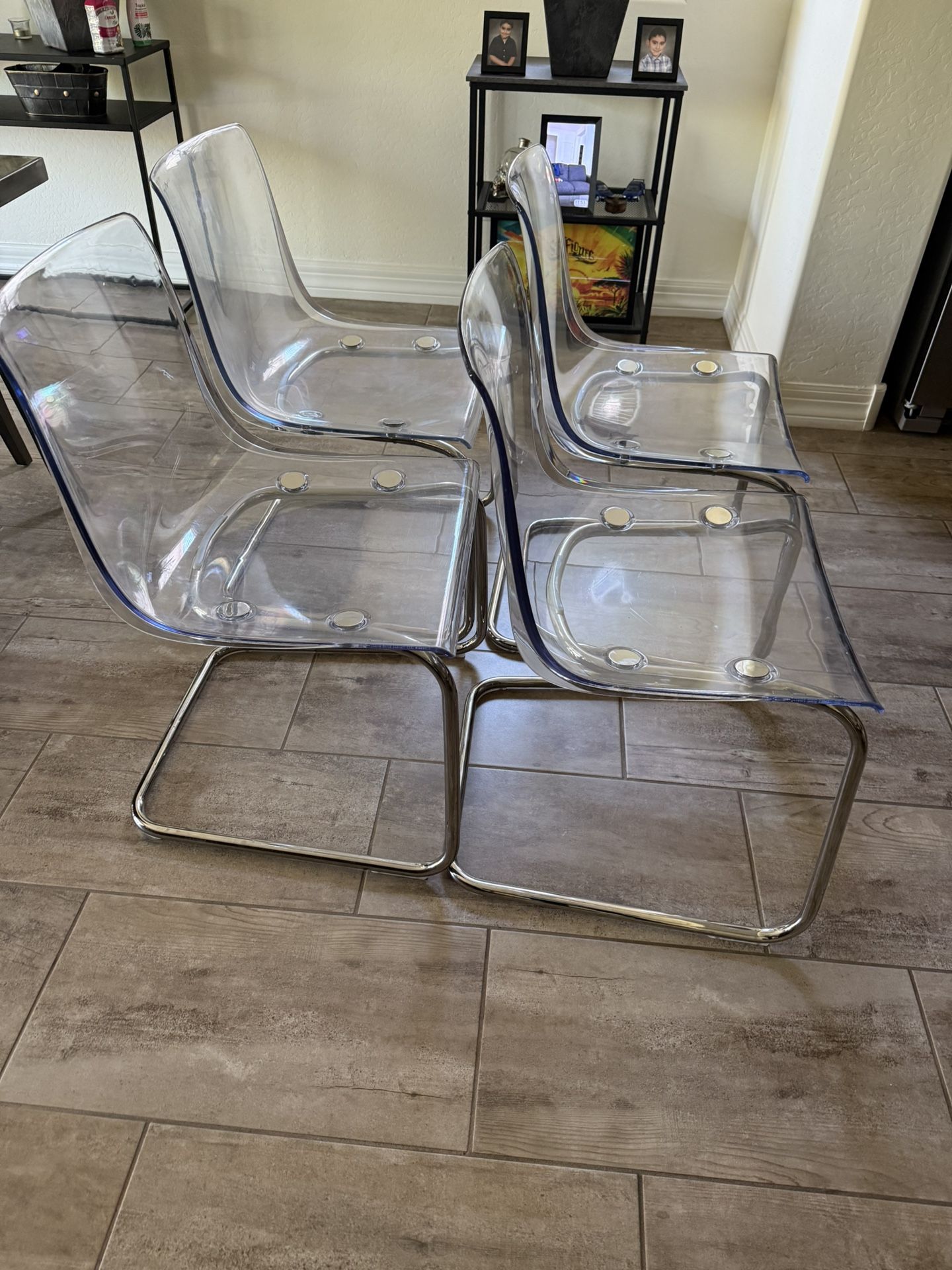 IKEA Tobias Clear Chair 4 For $120