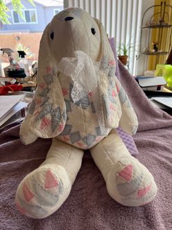 Quilted plush bunny