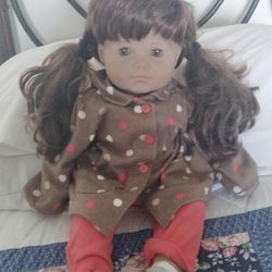 Doll Like New.  20"  Long   X   9 "  Wide Larger Than It Looks.