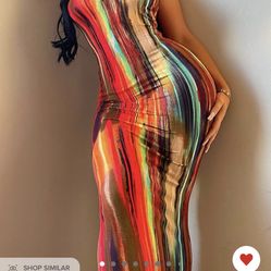 Multi Color Dress-used Once