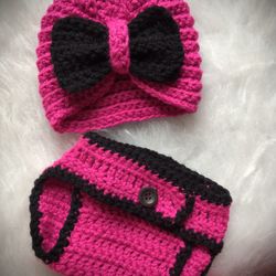 Diaper Cover And Turban Hat (