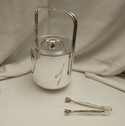 Vintage Silver Plated Maestri Ice Bucket Italy Italian Design Champagne Wine Bar 003