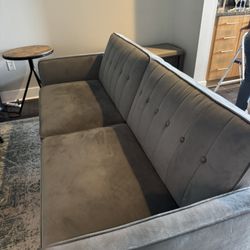 GRAY FUTON COUCH