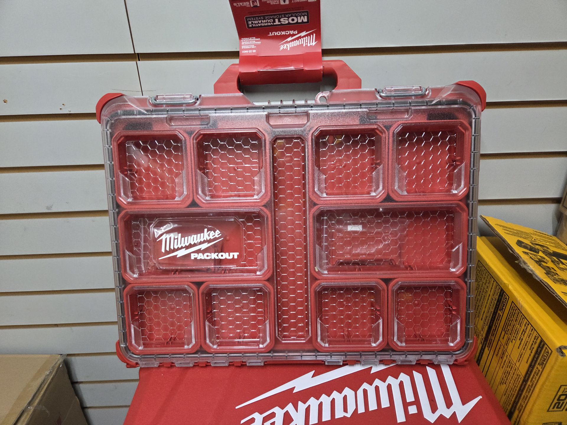 NEW Milwaukee Packout Low Profile Organizer With Clear Top