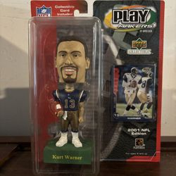 Upper Deck Play Makers Kurt Warner St. Louis Rams Bobblehead In Original Box