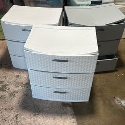 Plastic Drawers 3 Total