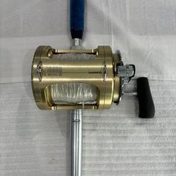 Shimano Tiagra 80W 2 Speed on Biscayne Custom Rod AFTCO Aluminum Butt & Bigfoot Guides