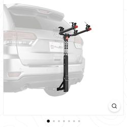 Allen Sports Deluxe 2-Bicycle Hitch Mounted Bike Rack Carrier with Folding Arms, Model 522RR, Black