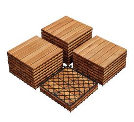 Yaheetech 27PCS Deck Tiles Acacia Wood-ONLY 1 BOX AVAILABLE