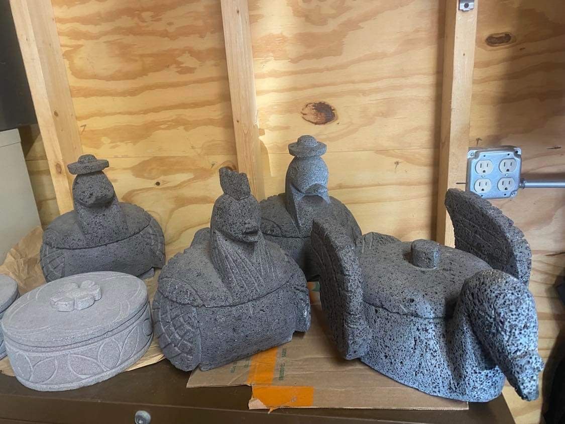 Molcajetes De Figuras Piedra Negra Volcánica