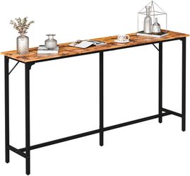 VINGLI 71 Inch Bar Table, Rustic