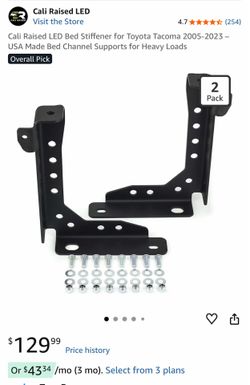 Cali Raised Bed Stiffeners, Toyota Tacoma 2005 - 2023