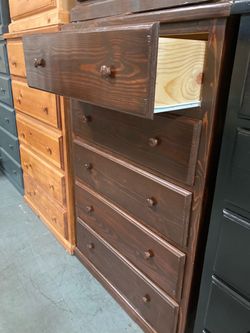 Spacious Brown Pine Dresser