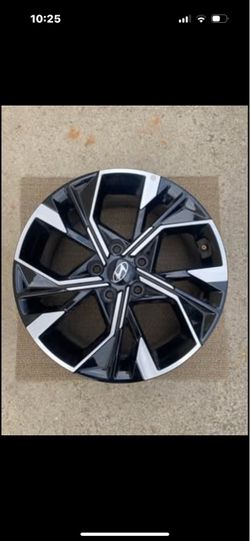 2024 - 2025 HYUNDAI SONATA 17X7 5 LUG MACHINED FACE BLACK WHEEL RIM 52910- L1610
