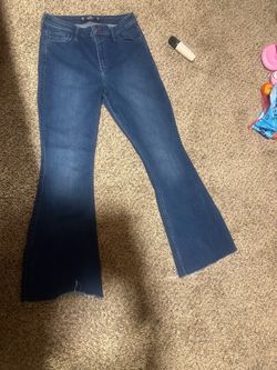 High rise flare holster jeans