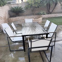 Aluminum Pamapic 7 Piece Outdoor Dining Set