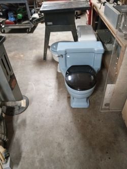 American Standard Toilet From 1960 Blue Good Shape