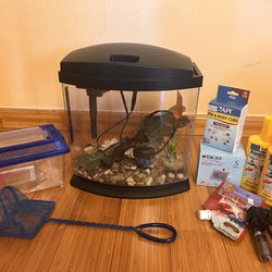 Aqueon LED MiniBow Small Aquarium Fish Tank 