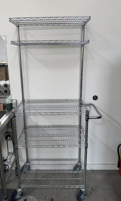 Commercial Heavy Duty Rolling Wire Shelving Rack