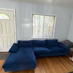 Blue Sectional Couch Silverlake