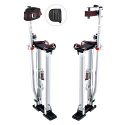 421*Drywall Stilts, 24''-40'' Adjustable Aluminum Tool Stilts with Protective Knee Pads, Durable and Non-slip Work Stilts for Sheetrock Painting, Walk