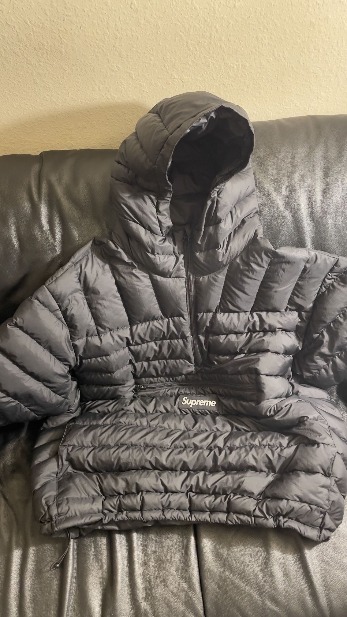 Supreme Half Zip Puffer Jacket Size Large