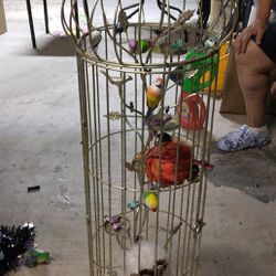 Bird Cage Or Decor  Is 3 1/2 Ft Tall In Good Condition  Asking $45Obo