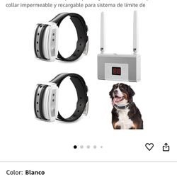 Sistema eléctrico inalámbrico cercas para perros, sistema de contención de mascotas para 2 perros