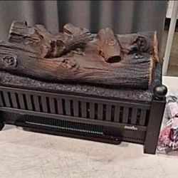 Electric Log Set 1,000 Sq Ft Infrared Heater,