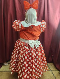Minnie Mouse Kids Costume Dress with Headband