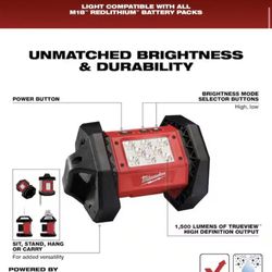 M18 ROVER 18-Volt Lithium-Ion Cordless 1500 Lumens LED Flood Light (Tool-Only)