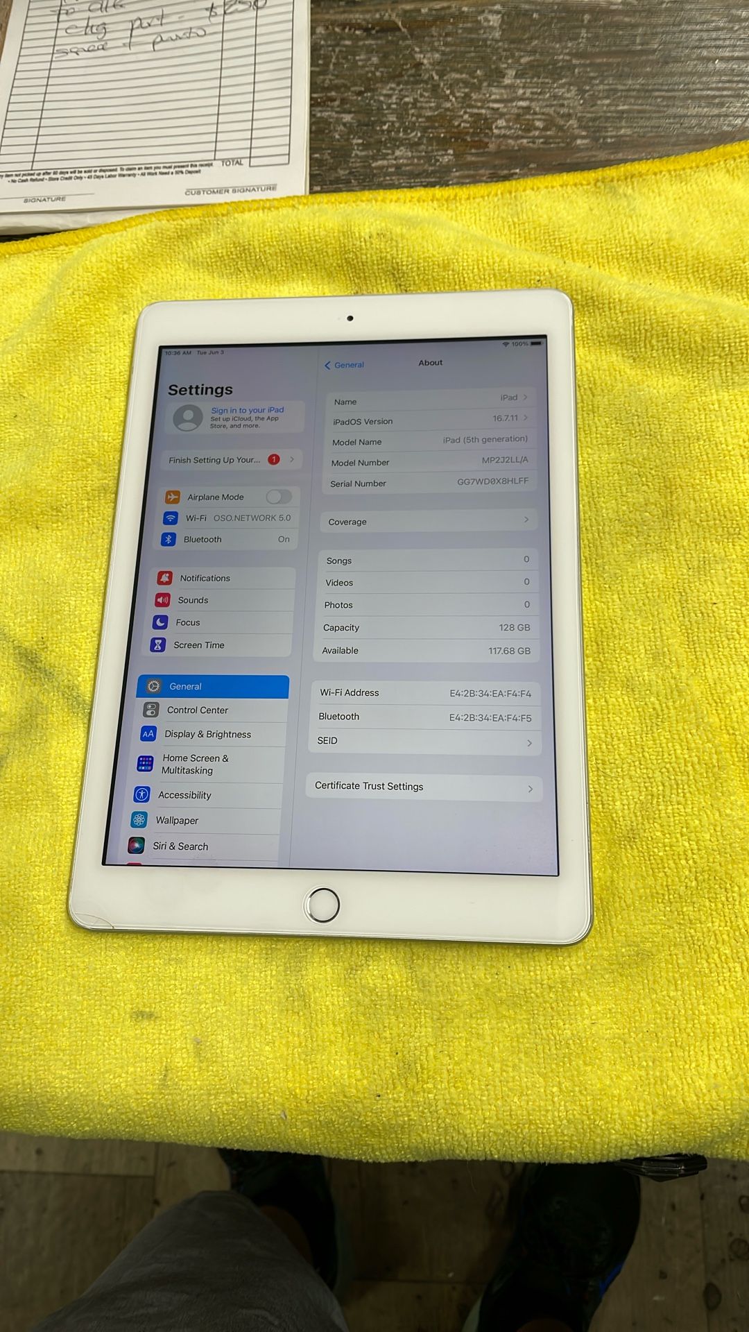 Ipad 5th Gen 128GB $100
