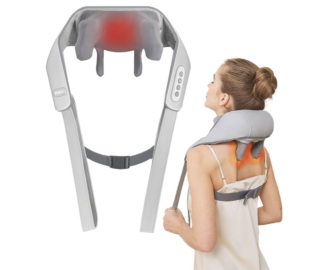 Neck and Shoulder Massager with Heat/ Deep Tissue 4D Expert Kneading/ Shiatsu