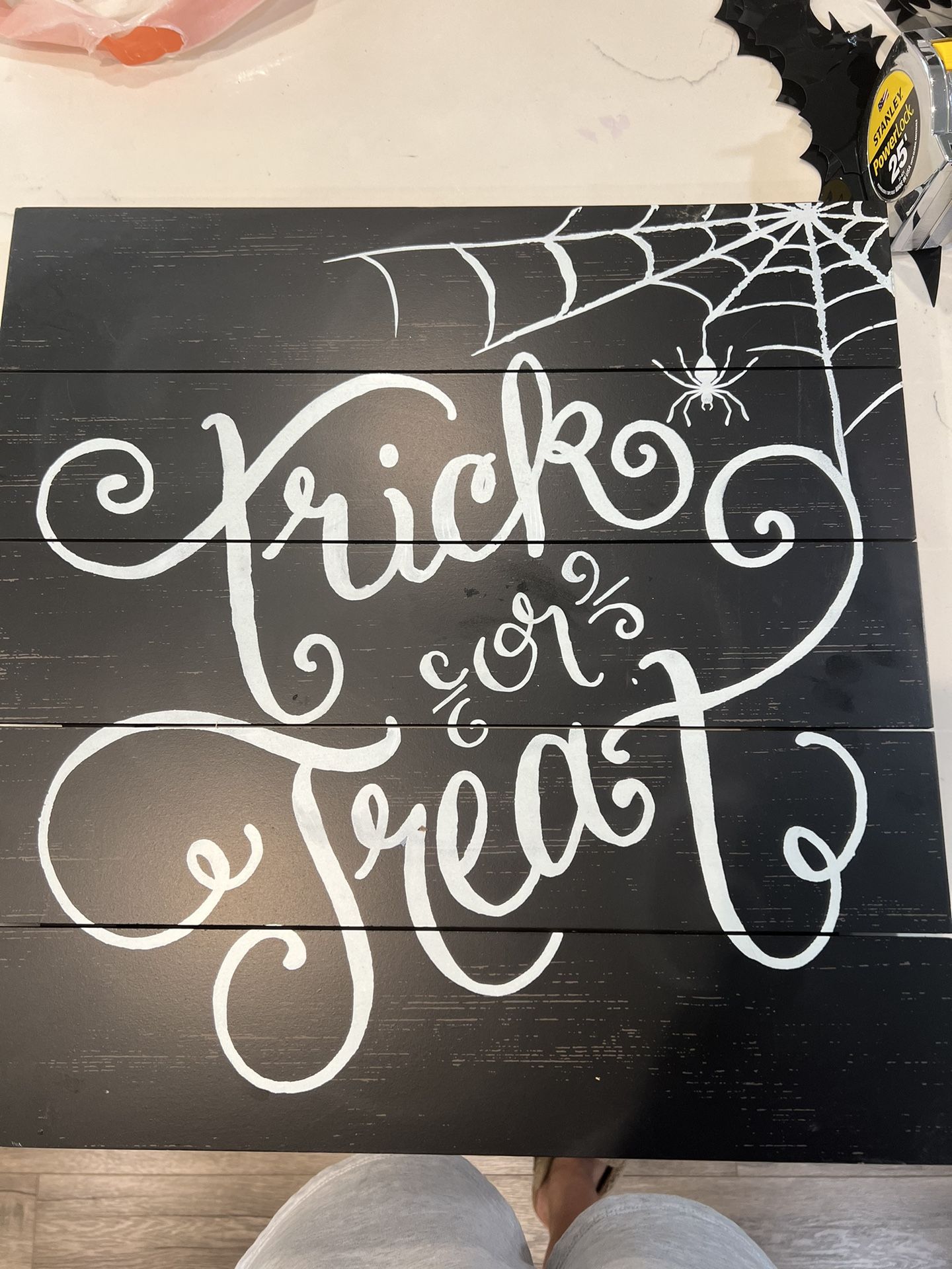 Halloween Decor Trick Or Treat Sign 