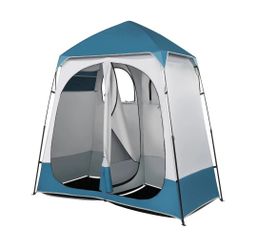 VINGLI 2 Room Shower Tent  7.5 FT Instant Pop Up Shelter with Carrying Bag  Privacy Changing Room Tent for Portable Toilet  Easy Setup  Perfecr for Ca