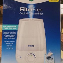 VICKS FILTER FREE COOL MIST HUMIDIFIER (NEW)