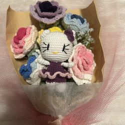 Hello Kitty Crochet Bouquet 