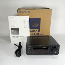 SONY EV-A50 ( EV-C3 ) Video8 8mm VCR Editing Player - Power Tested / AS-IS