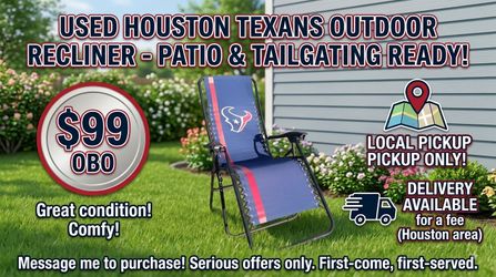Houston Texans Zero Gravity Outdoor Recliner Chair