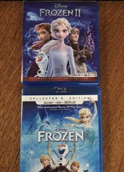 Frozen 1 and 2 Blu-ray, Disney Marvel DC Harry Potter the Star Wars movies 3D Bluray and dvd collectors