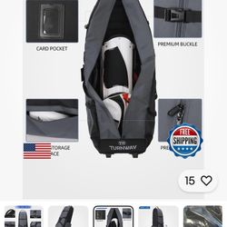 TurnWay Heavy Duty Foldable Travel Bag with Wheels — Golf Club or Snowboard Gear Case 900D Padded Sports Luggage Bag 51 in Multi-Purpose Use