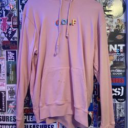 GOLF WANG pink hoodie size Medium (STAINED)