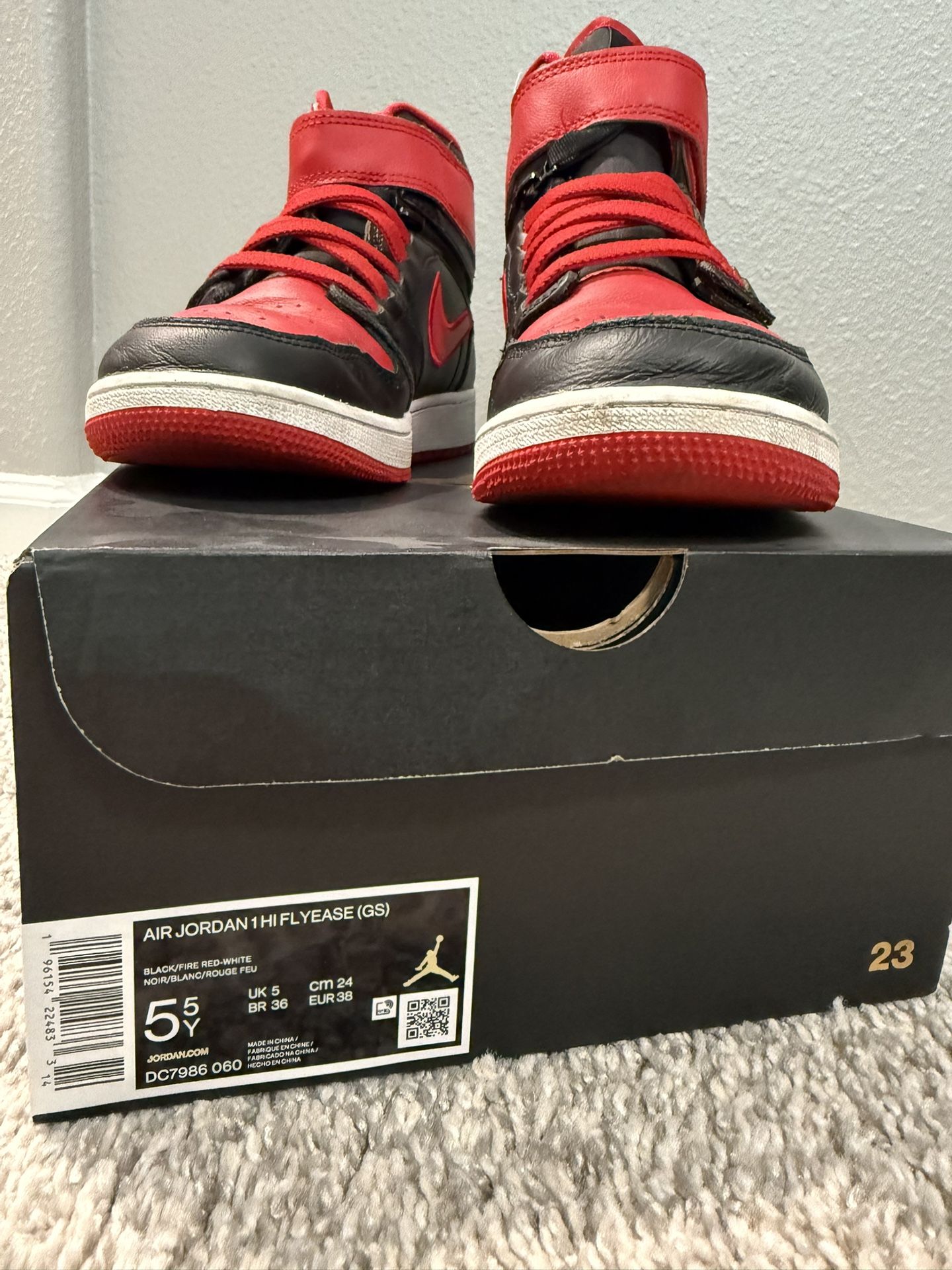 Fire Red Air Jordan Hi Flyease Gs Air Jordan Hi Flyease