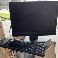  Computer Set With Monitor, Keyboard, Speakers