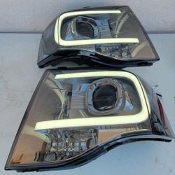 07-14 Ford Expedition LED DRL Projector Headlights Luces Calaveras Micas Faros Focos Faroles