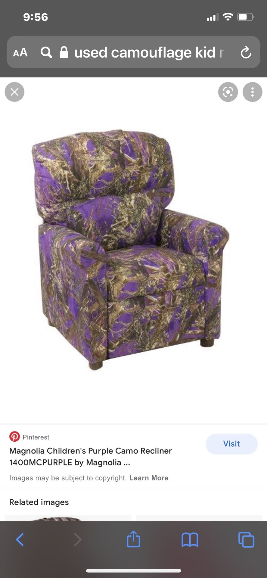 Rural King Small Great For Superbowl Camouflage Recliner for