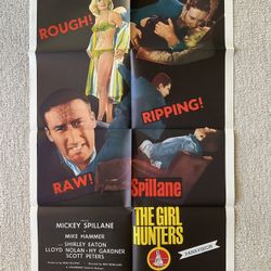 Original Pulp Film Poster Mickey Spillane“The Girl Hunters” (1963) Shirley Eaton