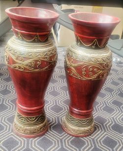 Wood Flower Vases
