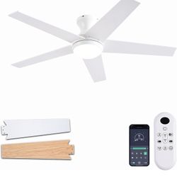 Brandnew Ceiling Fans with Lights, 48 inch Low Profile Ceiling Fan with Light and Remote Control, Flush Mount, Reversible Motor, Dimmable, Noiseless, 