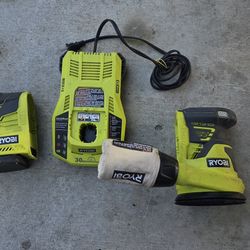 2 ryobi Sanders and one charger

